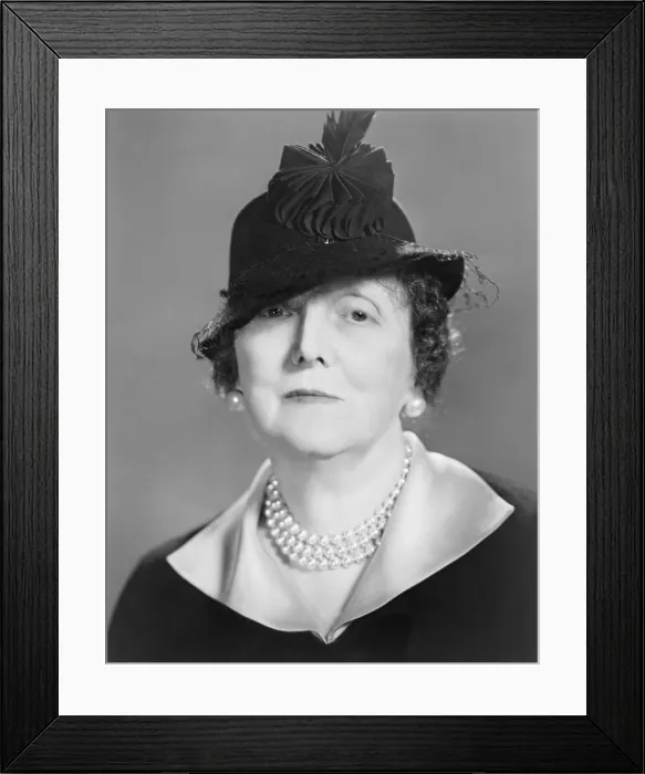 Framed Print : Emily Price Post, American writer and authority on etiquette, in 1937 portrait. In the 1930s she spoke on radio programs and wrote a column on good taste for the Bell Syndicate