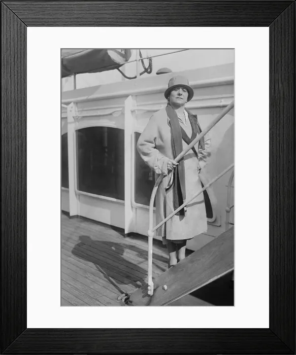 Framed Print : Helena Rubenstein internationally famous cosmetics business tycoon, ca. 1925. She was on an ocean liner in New York City. (BSLOC_2015_17_176)