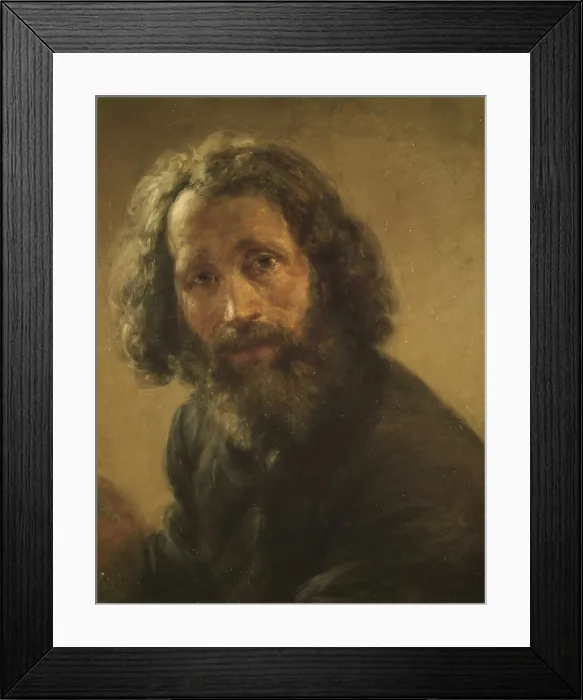 Framed Print : Selfportrait (Autoritratto), by Giovanni Carnovali also known as Piccio, 1864, 19th Century, oil on canvas, 52 x 42 cm - Private collection. Whole artwork view