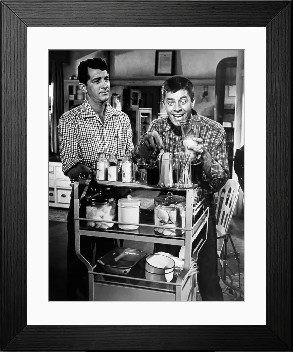 Framed Print : LIVING IT UP, from left, Dean Martin, Jerry Lewis, 1954