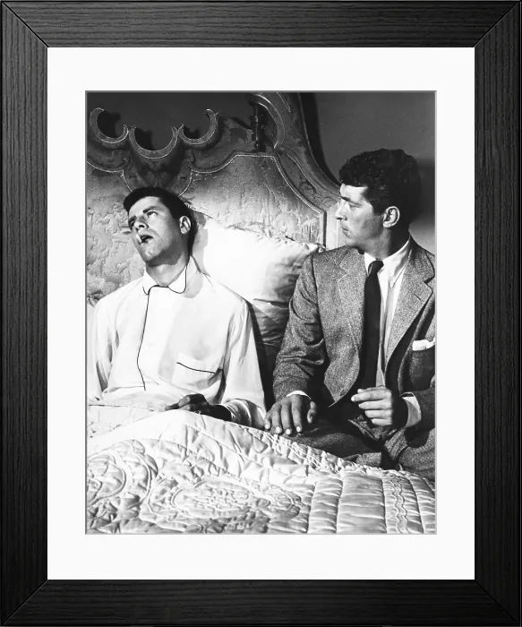 Framed Print : LIVING IT UP, from left: Jerry Lewis, Dean Martin, 1954