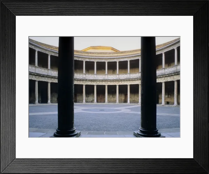 Framed Print : SPAIN. Granada. Alhambra. Palace of Charles V. View of the court. Renaissance art. Architecture. - Lucas Vallecillos / Iberfoto / Everett Collection (211623)**US SALES ONLY** Framed Print : SPAIN. Granada. Alhambra. Palace of Charles V. View of the court. Renaissance art. Architecture. - Lucas Vallecillos / Iberfoto / Everett Collection (211623)**US SALES ONLY**