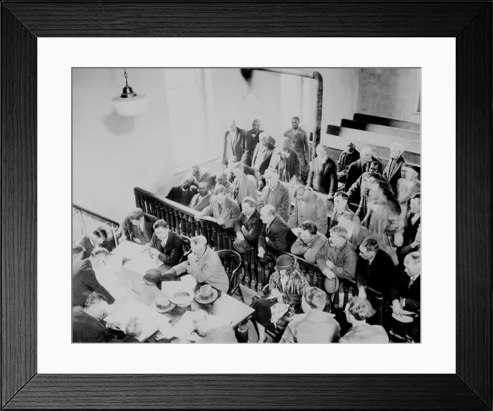 Framed Print : Sheriff's sale of a foreclosed farm. Depression era low farm commodity prices and high farm debt, drove farmers into failure and bankruptcy. Ca. 1935 Framed Print : Sheriff's sale of a foreclosed farm. Depression era low farm commodity prices and high farm debt, drove farmers into failure and bankruptcy. Ca. 1935