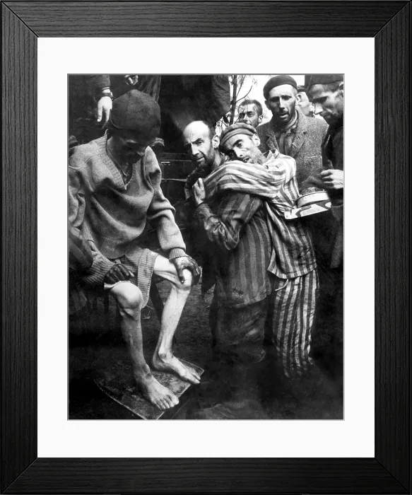 Framed Print : Liberated prisoners of Wobbelin Concentration Camp taken to a hospital for medical attention Framed Print : Liberated prisoners of Wobbelin Concentration Camp taken to a hospital for medical attention