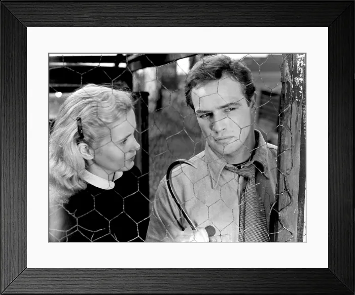 Framed Print : ON THE WATERFRONT, Eva Marie Saint, Marlon Brando, 1954