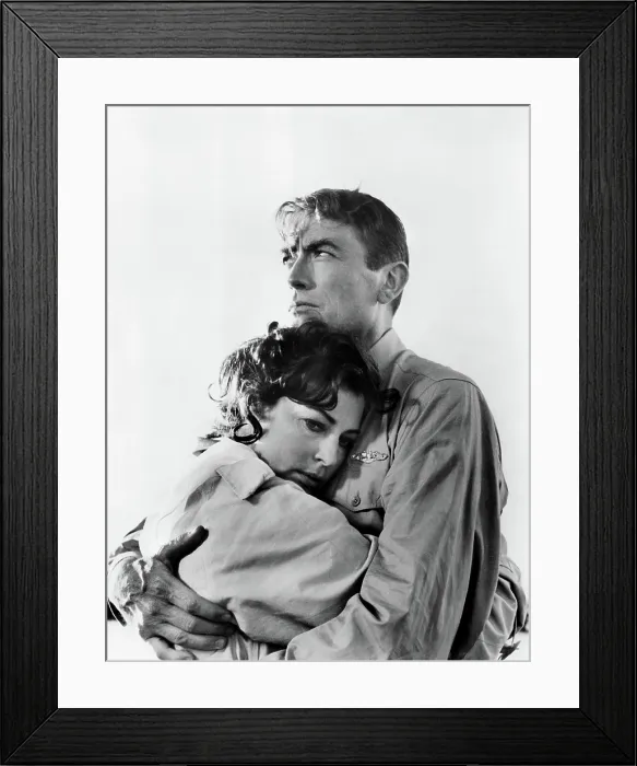 Framed Print : ON THE BEACH, Ava Gardner, Gregory Peck, 1959