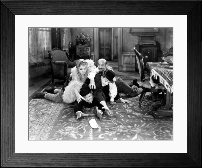 Framed Print : WAY OUT WEST, Sharon Lynn, Oliver Hardy, Stan Laurel, James Finlayson, 1937