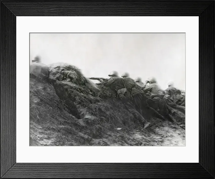 Framed Print : Soviet (Russian) soldiers held their fire until the Germans were close. October 1941 and January 1942, during Battle of Moscow, World War 2. (BSLOC_2014_8_35) Framed Print : Soviet (Russian) soldiers held their fire until the Germans were close. October 1941 and January 1942, during Battle of Moscow, World War 2. (BSLOC_2014_8_35)