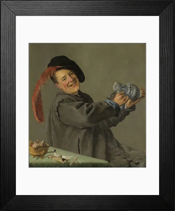 Framed Print : The Merry Drinker, by Judith Leyster, 1629, Dutch painting, oil on canvas
