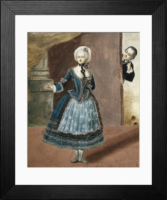 Framed Print : Louise Contat (1760-1813), a Comedie Franaise actress, playing 'Susanna', a character from Beaumarchais 'The Marriage of Figaro'. Painting. FRANCE. Paris Framed Print : Louise Contat (1760-1813), a Comedie Franaise actress, playing 'Susanna', a character from Beaumarchais 'The Marriage of Figaro'. Painting. FRANCE. Paris