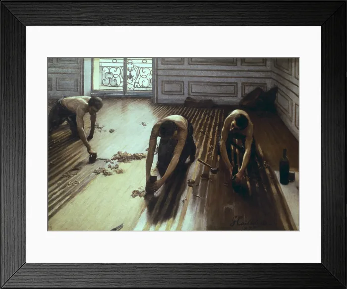Framed Print : CAILLEBOTTE, Gustave (1848-1894). The Floor Scrapers (Les raboteurs de parquet). 1875. Impressionism. Oil on canvas. FRANCE. Paris. Musee d'Orsay (Orsay Museum) Framed Print : CAILLEBOTTE, Gustave (1848-1894). The Floor Scrapers (Les raboteurs de parquet). 1875. Impressionism. Oil on canvas. FRANCE. Paris. Musee d'Orsay (Orsay Museum)
