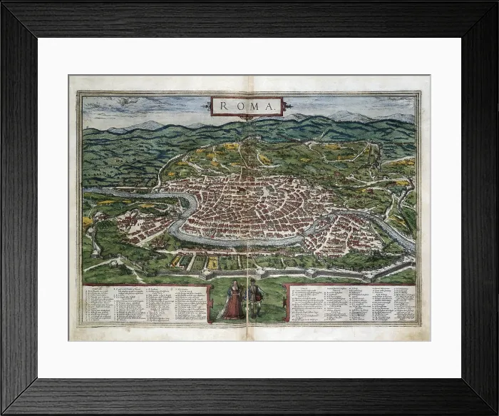 Framed Print : ORTELIUS, Abraham (1527-1598); BRAUN, George (1541-1622); HOGENBERG, Franz (1535-1590). Civitatis Orbis Terrarum (Theatrum orbis terrarum). 1572-1617. Rome (1572). Etching. SPAIN