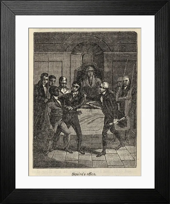 Framed Print : Fugitive slave Henry Bibb appears before a Judge in Cincinnati, Ohio