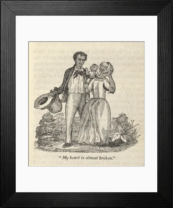 Framed Print : Fugitive slave Henry Bibb escaped to the safety of Canada twice, but both times returned to Kentucky to rescue his wife Malinda and their daughter Frances Framed Print : Fugitive slave Henry Bibb escaped to the safety of Canada twice, but both times returned to Kentucky to rescue his wife Malinda and their daughter Frances