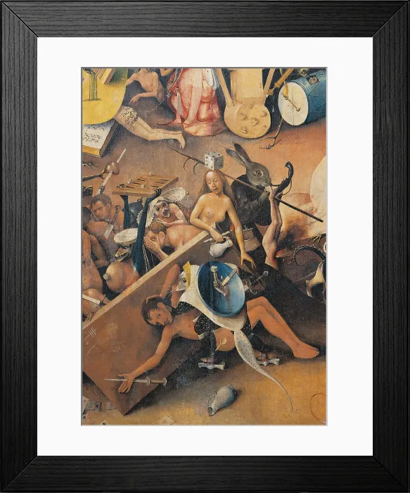 Framed Print : The Garden of Earthly Delights, by Van Aeken Joren Anthoniszoon known as Bosch Hieronymus, 16th Century, 1503 -1504, oil on panel, cm 220 x 195 - Spain, Comunidad de Madrid