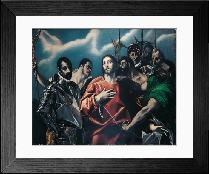 Framed Print : The Disrobing of Christ, by Domenico Theotokpulos known as El Greco, 1580 about, 16th Century, oil on canvas, - Hungary, Budapest, Szpmuvszeti Mzeum (Museum of Fine Arts). All