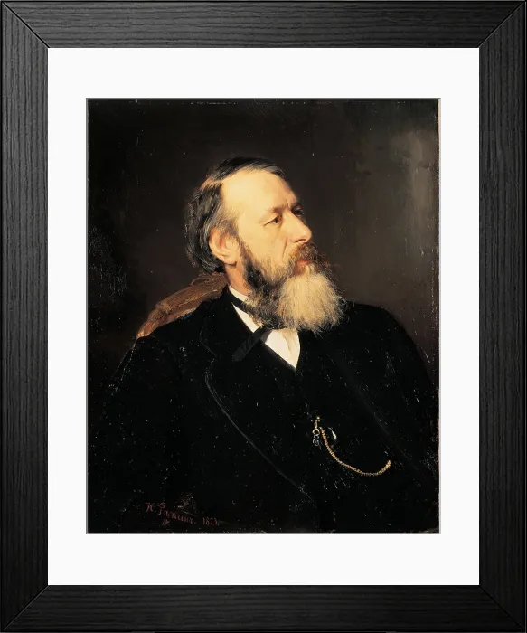 Framed Print : Portrait of Vladimir Vasilevic Stasov, by Ilja Efimovic Repin, 1873, 19th Century, oil on canvas, cm 78 x 63 - Russia, Moscow, Tretjakov State Gallery, Inv. 710 Framed Print : Portrait of Vladimir Vasilevic Stasov, by Ilja Efimovic Repin, 1873, 19th Century, oil on canvas, cm 78 x 63 - Russia, Moscow, Tretjakov State Gallery, Inv. 710