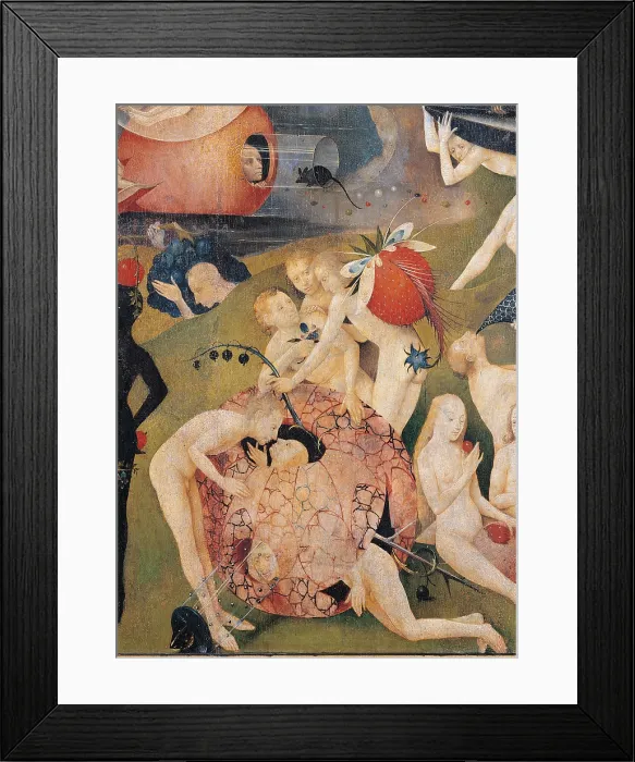 Framed Print : The Garden of Earthly Delights, by Van Aeken Joren Anthoniszoon known as Bosch Hieronymus, 16th Century, 1503 -1504, oil on panel, cm 220 x 195 - Spain, Comunidad de Madrid