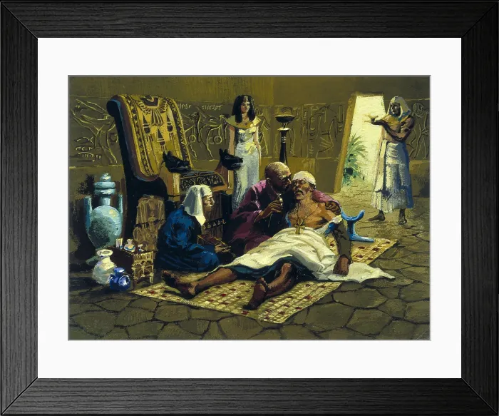 Framed Print : Representation of a trepanation in Ancient Egypt. Painting. - Fonollosa / Iberfoto / Everett Collection (397973)**US SALES ONLY**