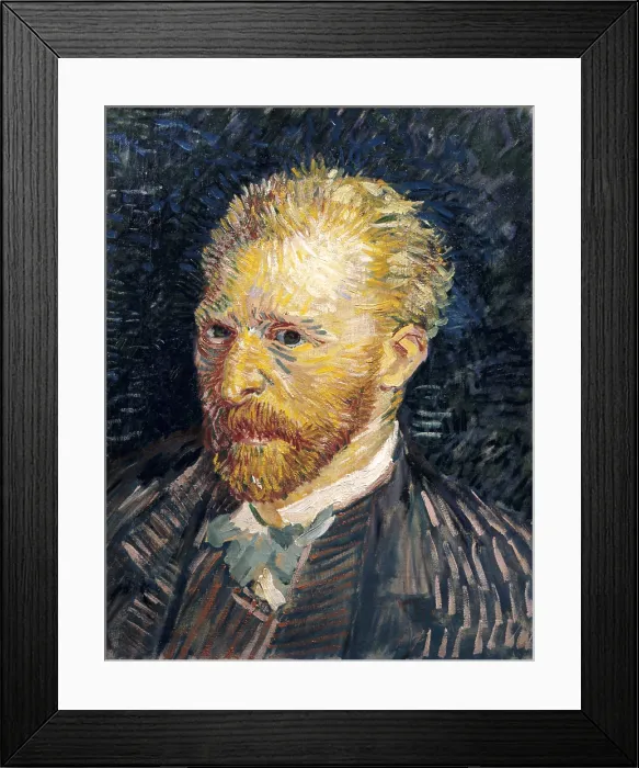 Framed Print : GOGH, Vincent van (1853-1890). Self Portrait. 1887. Work executed in autumn. Post-Impressionism. Oil on canvas. FRANCE. Paris. Musee d'Orsay (Orsay Museum)