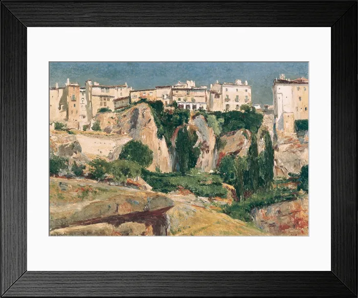 Framed Print : BERUETE Y MORET, Aureliano de (1845-1912). View of Cuenca. 1910. Impressionism. Oil on canvas. SPAIN. Donostia. San Telmo Museum