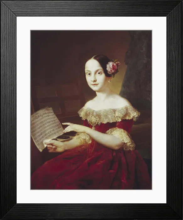 Framed Print : MARIA LUISA FERNANDA de Borbon y Borbon (1832-1897). Infanta of Spain daughter of Ferdinand VII. Wife of Antonio Maria Luis de Orleans, Duke of Montpensier