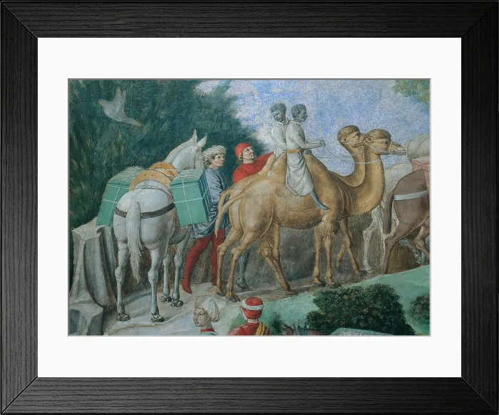Framed Print : Frescoes of the Chapel of the Magi, by Benozzo di Lese di Sandro known as Benozzo Gozzoli, 15th Century, 1459 -1460 about, fresco, - Italy, Tuscany, Florence