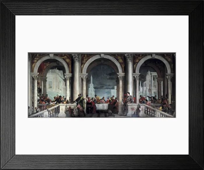Framed Print : VERONESE, Paolo Caliari, called Paolo (1528-1588). Feast in the House of Levi. 1573. Renaissance art. Cinquecento. Venetian school. Oil on canvas. ITALY. Venice Framed Print : VERONESE, Paolo Caliari, called Paolo (1528-1588). Feast in the House of Levi. 1573. Renaissance art. Cinquecento. Venetian school. Oil on canvas. ITALY. Venice