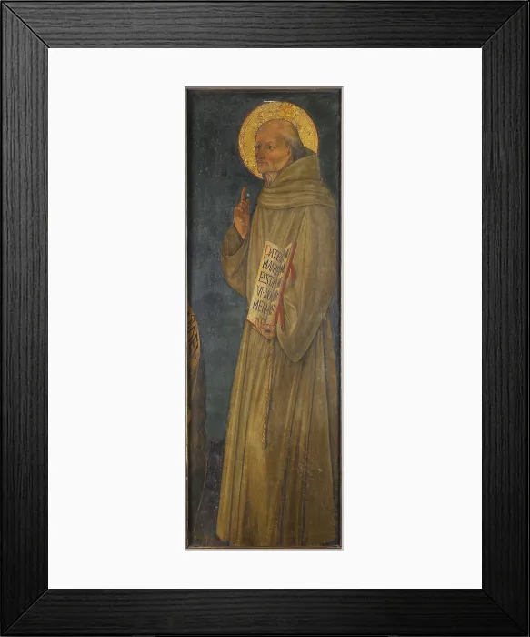 Framed Print : Processional standard St Bernardine of Siena (verso), by Unknown Artist, 1470 - 1475 about, 15th Century, tempera on panel, cm 97 x 75 - Italy, Lombardy, Milan