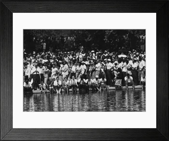 Framed Print : 1963 March on Washington. Marchers at the Reflecting Pool of the Capital Mall. Aug. 28, 1963 Framed Print : 1963 March on Washington. Marchers at the Reflecting Pool of the Capital Mall. Aug. 28, 1963