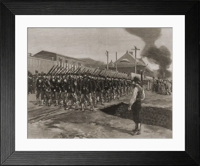 Framed Print : The First Troops in Homestead on July 12, 1892 Framed Print : The First Troops in Homestead on July 12, 1892