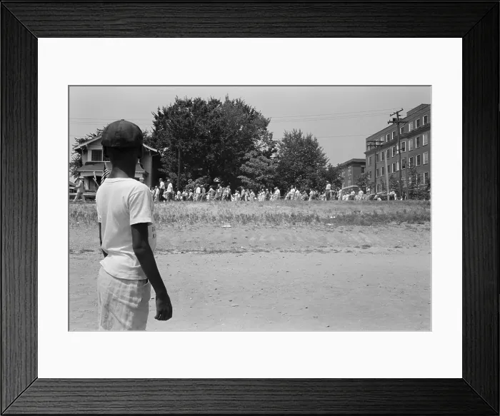 Framed Print : After the federally enforced desegregation of Central High School during the 1957-58 school year, Little Rock closed its high schools for the 1958-59 academic year