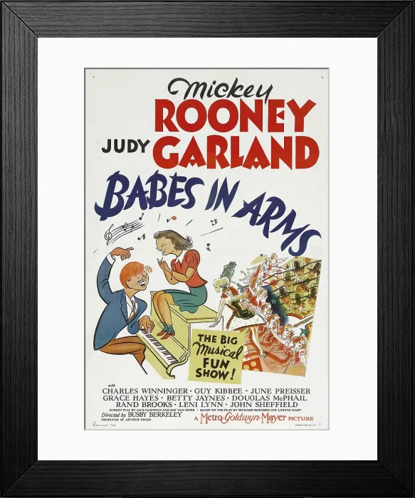 Framed Print : BABES IN ARMS, from left: Mickey Rooney, Judy Garland, 1939