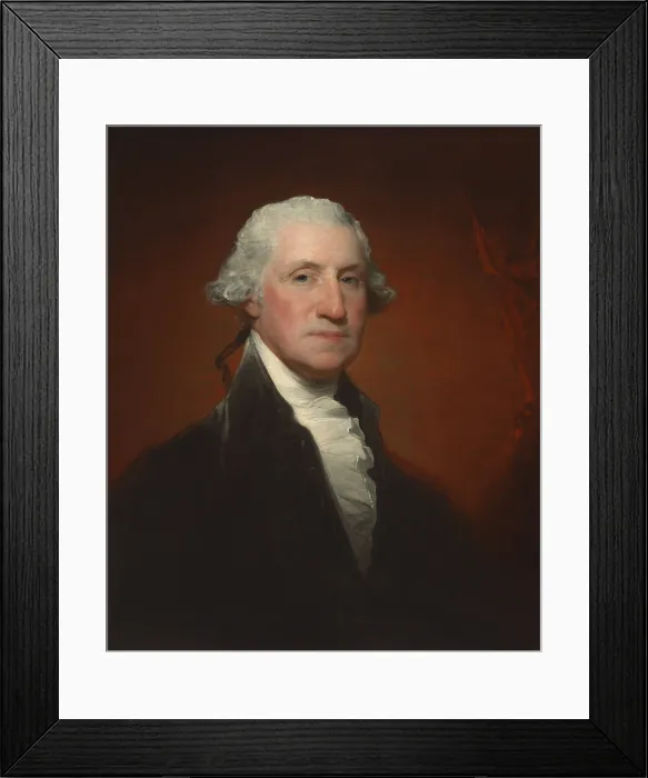 Framed Print : George Washington, by Gilbert Stuart (Vaughan-Sinclair portrait), 1795, American painting, oil on canvas