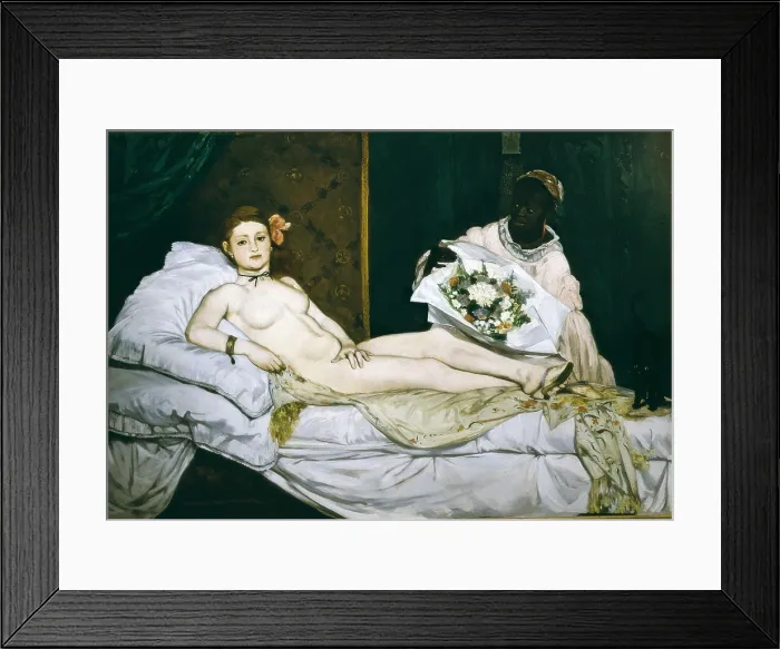 Framed Print : MANET, edouard (1832-1883). Olympia. 1863. Impressionism. Oil on canvas. FRANCE. Paris. Musee d'Orsay (Orsay Museum)