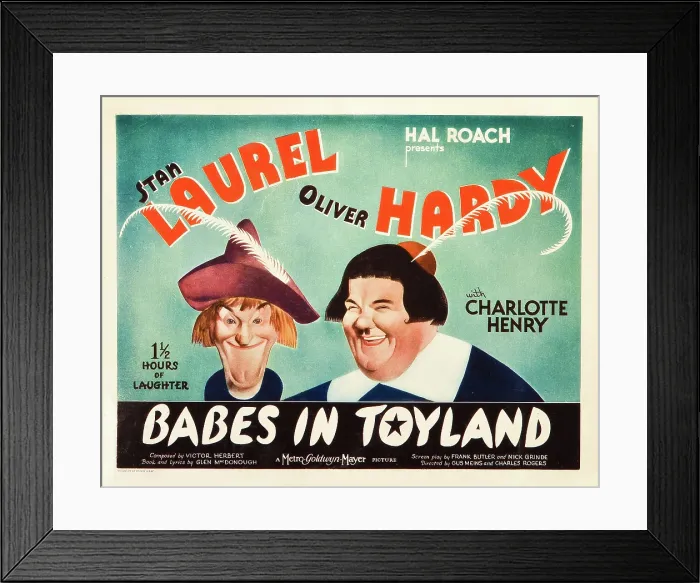 Framed Print : BABES IN TOYLAND, from left, Stan Laurel, Oliver Hardy, 1934 Framed Print : BABES IN TOYLAND, from left, Stan Laurel, Oliver Hardy, 1934