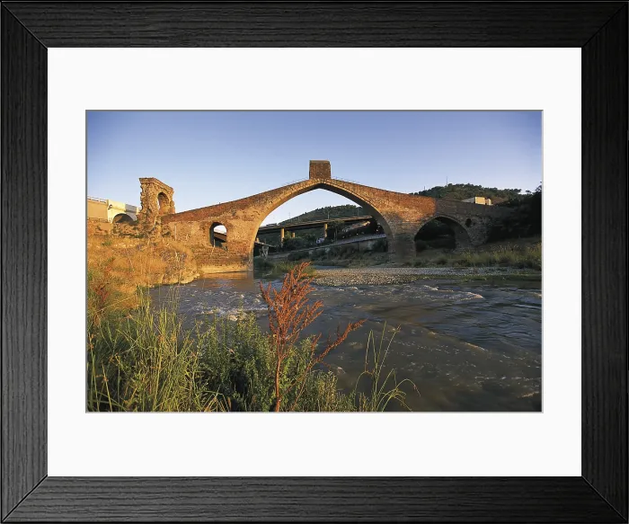 Framed Print : SPAIN. Martorell. Pont del Diable (Evil's Bridge) over Llobregat river. General view. Architecture. - Alfons Rodriguez / Iberfoto / Everett Collection (282275)**US SALES ONLY**