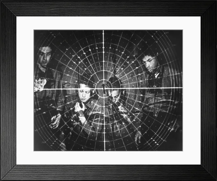 Framed Print : U.S. sailors at a state of the art radar scope during World War 2. Ca. 1944-45. (BSLOC_2014_10_168) Framed Print : U.S. sailors at a state of the art radar scope during World War 2. Ca. 1944-45. (BSLOC_2014_10_168)