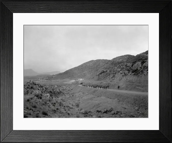 Framed Print : U.S. Infantry returning to the Kasserine Pass on Feb. 26, 1943, after their defeat 5 days earlier