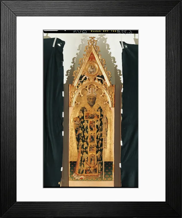 Framed Print : Quaratesi Polyptych, by Gentile di Niccol known as Gentile da Fabriano, 15th Century, 1425, panel, cm 200 x 57, each panel - Italy, Tuscany, Florence, Uffizi Gallery