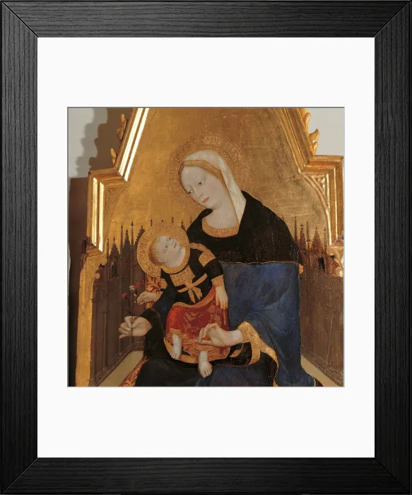 Framed Print : Madonna and Child with Angels, Sts Augustine, John, Liberatore and Agatha, by Lello da Velletri, 15th Century, Tempera on panel, cm 118 x 195 - Italy, Umbria, Perugia Framed Print : Madonna and Child with Angels, Sts Augustine, John, Liberatore and Agatha, by Lello da Velletri, 15th Century, Tempera on panel, cm 118 x 195 - Italy, Umbria, Perugia