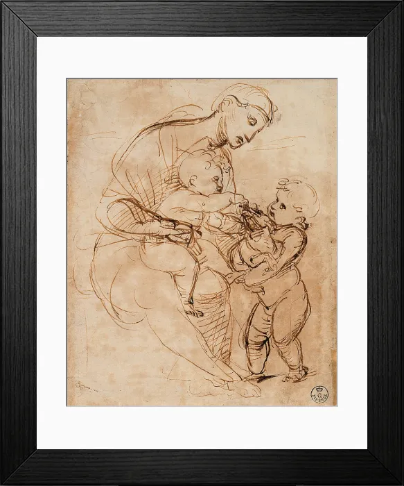 Framed Print : Madonna and Child with St Framed Print : Madonna and Child with St