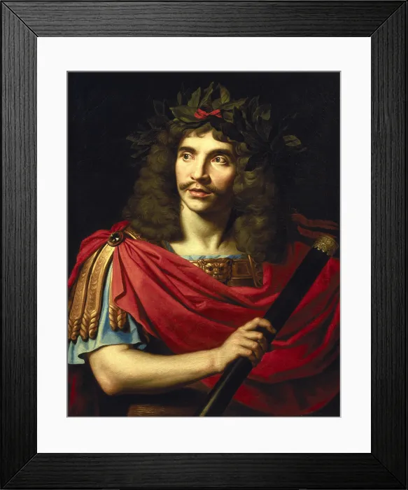 Framed Print : MIGNARD, Nicolas (1606-1668). Moliere in the Role of Caesar in Corneille's 'The Death of Pompey'. ca. 1657. Classicism. Oil on canvas. FRANCE. Paris