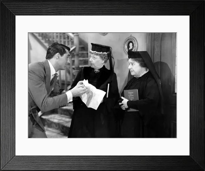 Framed Print : ARSENIC AND OLD LACE, Cary Grant, Jean Adair, Josephine Hull, 1944 Framed Print : ARSENIC AND OLD LACE, Cary Grant, Jean Adair, Josephine Hull, 1944
