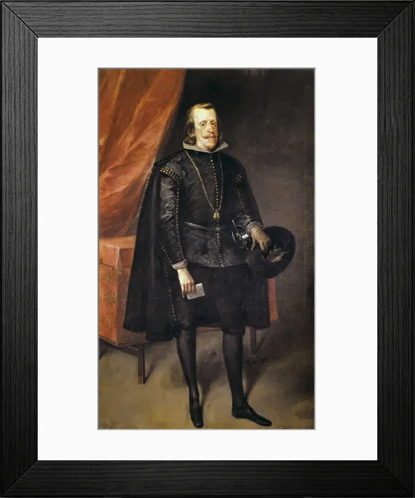 Framed Print : VILLAFRANCA Y MALAGON, Pedro de (c. 1615-1684). Portrait of Philip IV. circa 1657. Baroque art. Oil on canvas. SPAIN. Madrid. Prado Museum