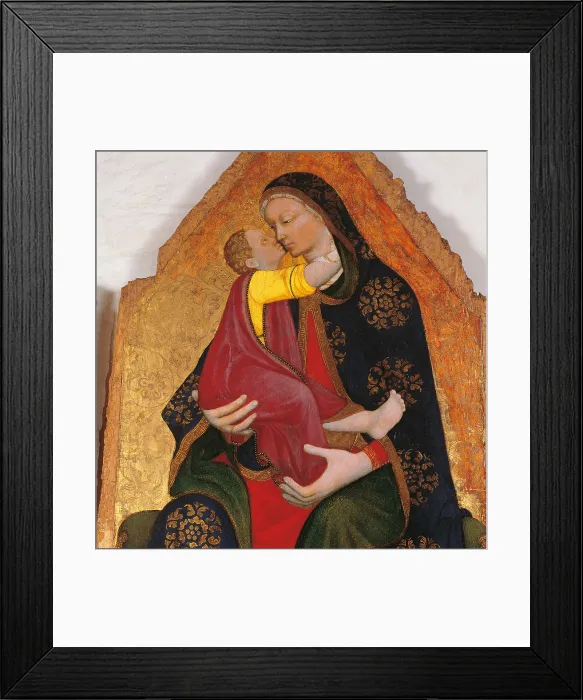 Framed Print : St Christopher, by Domenico di Giacomo di Pace known as Beccafumi Domenico, 1540 - 1545, 16th Century, - Italy, Tuscany, Siena, former convent of Monna Agnese. Detail