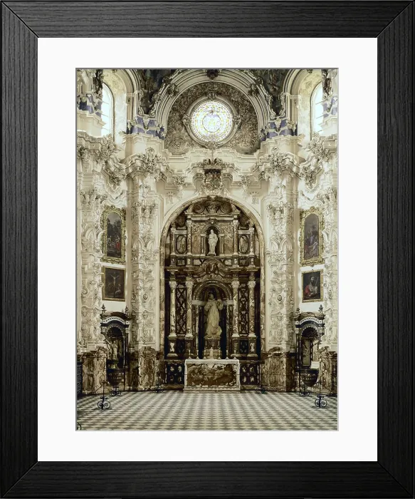 Framed Print : SPAIN. Granada. Cartuja (Carthusian Monastery). Sacristy, decorated by Luis de Arevalo and Luis Cabello between 1727 and 1764. Baroque art. Architecture