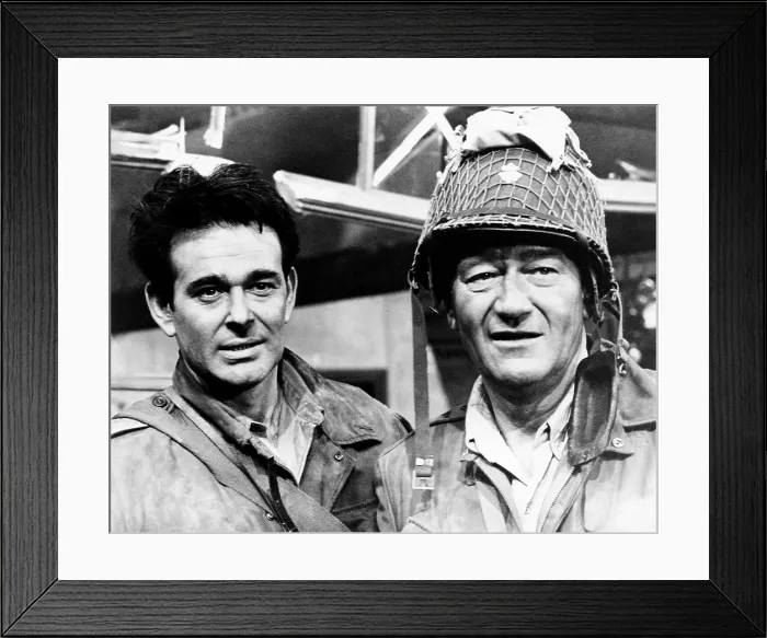 Framed Print : THE LONGEST DAY, from left, Stuart Whitman, John Wayne, 1962, TM & Copyright 20th Century Fox Film Corp. / courtesy Everett Collection