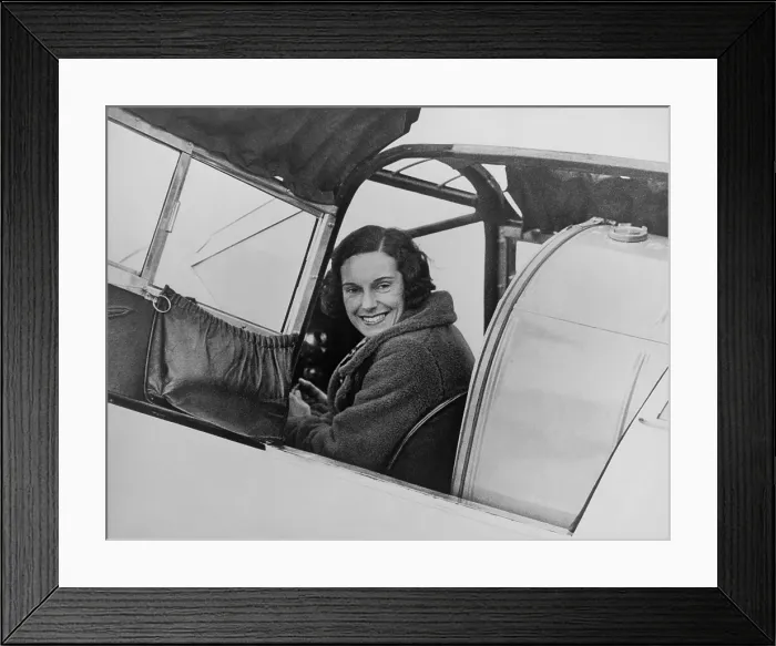 Framed Print : Jean Batten, New Zealand aviatrix, in Lympne, Kent, England, Nov. 19, 1935. (BSLOC_2013_8_218) Framed Print : Jean Batten, New Zealand aviatrix, in Lympne, Kent, England, Nov. 19, 1935. (BSLOC_2013_8_218)