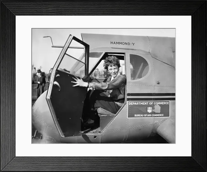 Framed Print : Amelia Earhart in Department of Commerce airplane, 1936. (BSLOC_2013_8_212) Framed Print : Amelia Earhart in Department of Commerce airplane, 1936. (BSLOC_2013_8_212)